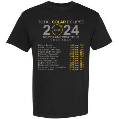 2024 Total Solar Eclipse April 8 Path Of The Eclipse  Garment-Dyed Heavyweight T-Shirt