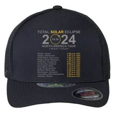 2024 Total Solar Eclipse April 8 Path Of The Eclipse  Flexfit Unipanel Trucker Cap