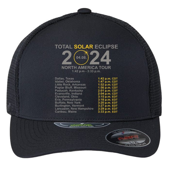 2024 Total Solar Eclipse April 8 Path Of The Eclipse  Flexfit Unipanel Trucker Cap