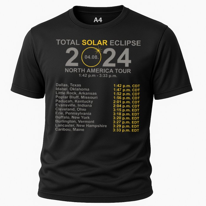 2024 Total Solar Eclipse April 8 Path Of The Eclipse  Cooling Performance Crew T-Shirt