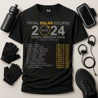 2024 Total Solar Eclipse April 8 Path Of The Eclipse  Cooling Performance Crew T-Shirt