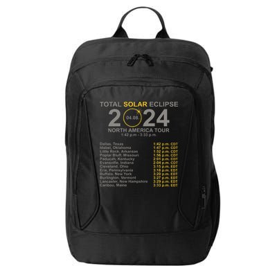 2024 Total Solar Eclipse April 8 Path Of The Eclipse  City Backpack
