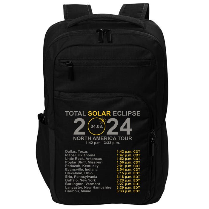 2024 Total Solar Eclipse April 8 Path Of The Eclipse  Impact Tech Backpack
