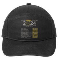 2024 Total Solar Eclipse April 8 Path Of The Eclipse  7-Panel Snapback Hat
