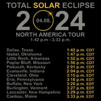 2024 Total Solar Eclipse April 8 Path Of The Eclipse  7-Panel Snapback Hat