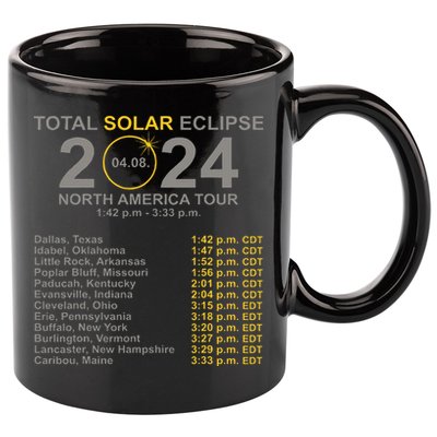 2024 Total Solar Eclipse April 8 Path Of The Eclipse  11oz C Handle Ceramic Mug