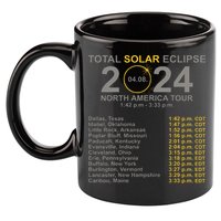 2024 Total Solar Eclipse April 8 Path Of The Eclipse  11oz C Handle Ceramic Mug