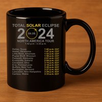 2024 Total Solar Eclipse April 8 Path Of The Eclipse  11oz C Handle Ceramic Mug