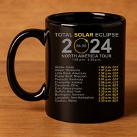 2024 Total Solar Eclipse April 8 Path Of The Eclipse  11oz C Handle Ceramic Mug