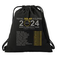 2024 Total Solar Eclipse April 8 Path Of The Eclipse  Drawstring Bag