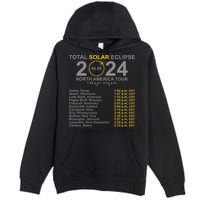 2024 Total Solar Eclipse April 8 Path Of The Eclipse  Premium Pullover Hoodie