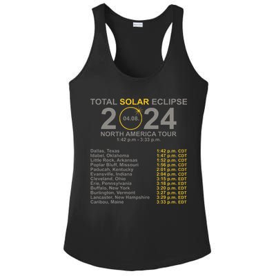 2024 Total Solar Eclipse April 8 Path Of The Eclipse  Ladies PosiCharge Competitor Racerback Tank