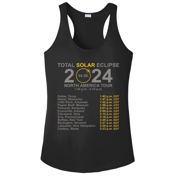 2024 Total Solar Eclipse April 8 Path Of The Eclipse  Ladies PosiCharge Competitor Racerback Tank