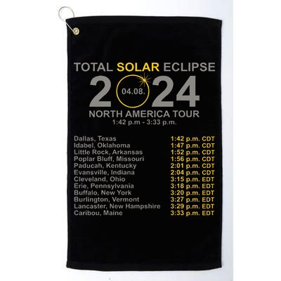 2024 Total Solar Eclipse April 8 Path Of The Eclipse  Golf Towel