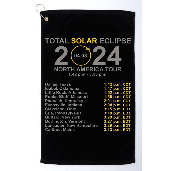 2024 Total Solar Eclipse April 8 Path Of The Eclipse  Golf Towel