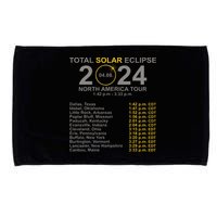 2024 Total Solar Eclipse April 8 Path Of The Eclipse  Microfiber Hand Towel