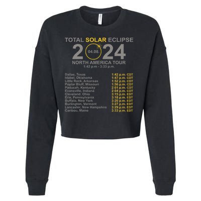 2024 Total Solar Eclipse April 8 Path Of The Eclipse  Cropped Pullover Crew