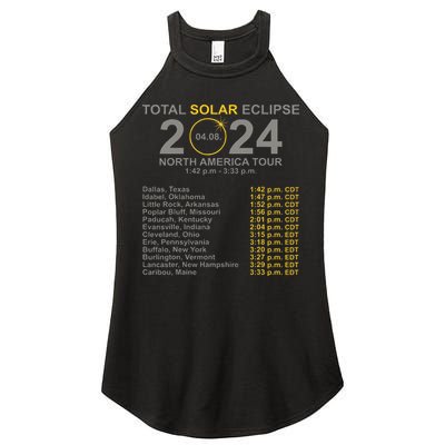 2024 Total Solar Eclipse April 8 Path Of The Eclipse  Women's Perfect Tri Rocker Tank