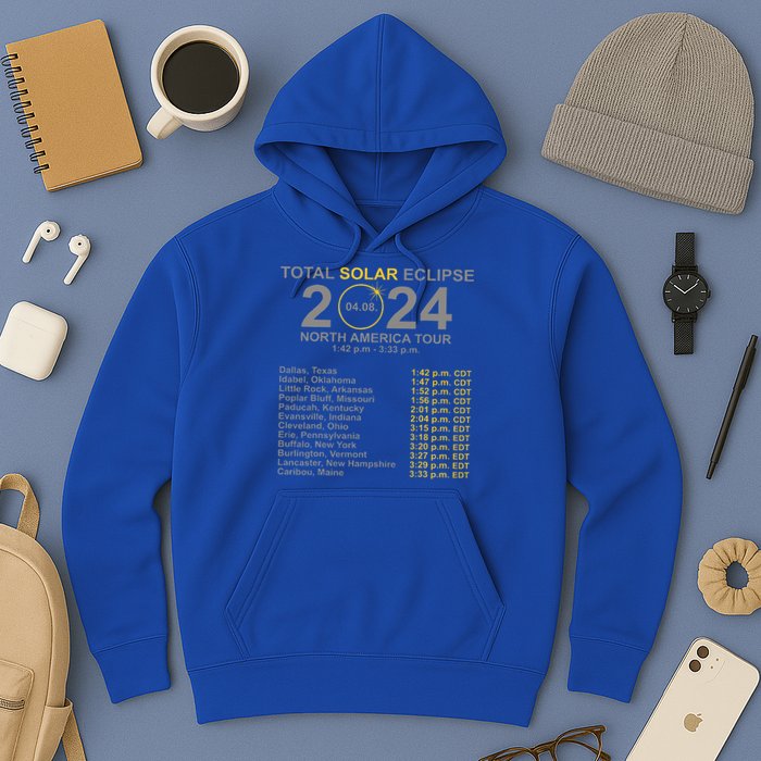 2024 Total Solar Eclipse April 8 Path Of The Eclipse  Hoodie