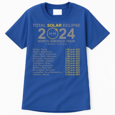 2024 Total Solar Eclipse April 8 Path Of The Eclipse  Tall T-Shirt