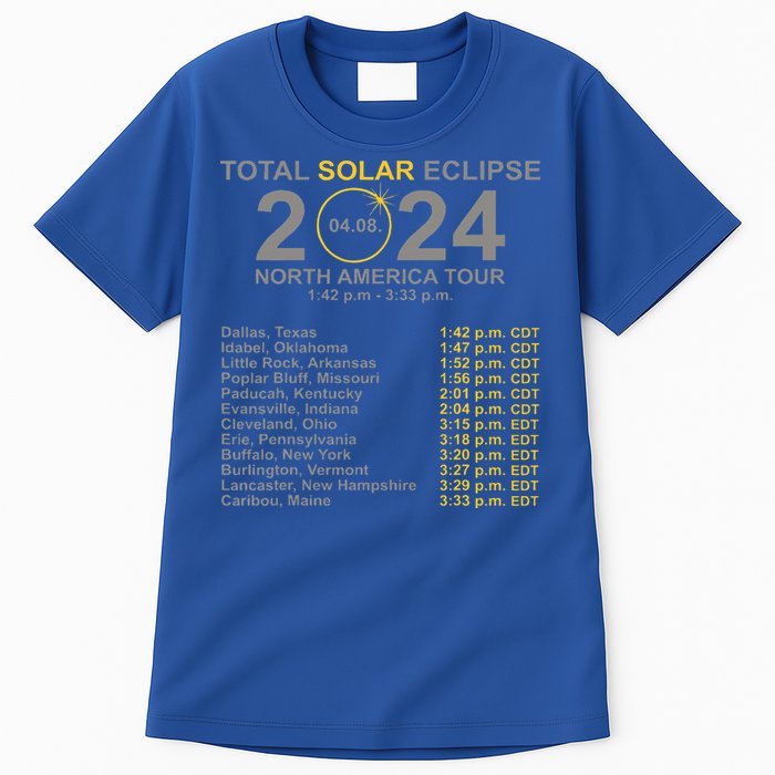 2024 Total Solar Eclipse April 8 Path Of The Eclipse  Tall T-Shirt