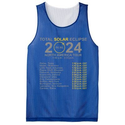 2024 Total Solar Eclipse April 8 Path Of The Eclipse  Mesh Reversible Basketball Jersey Tank