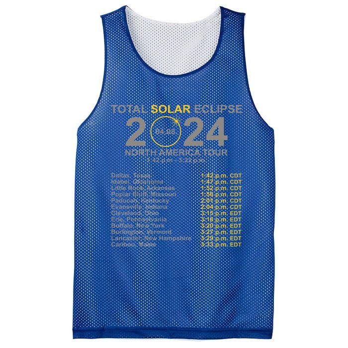 2024 Total Solar Eclipse April 8 Path Of The Eclipse  Mesh Reversible Basketball Jersey Tank