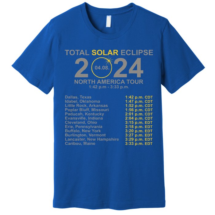 2024 Total Solar Eclipse April 8 Path Of The Eclipse  Premium T-Shirt