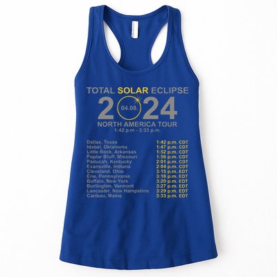 2024 Total Solar Eclipse April 8 Path Of The Eclipse  Womens Tank Top