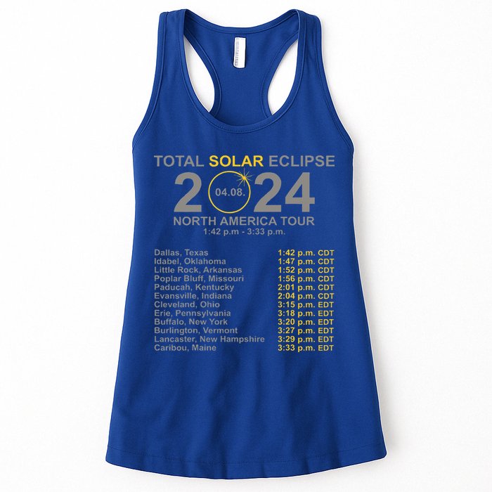 2024 Total Solar Eclipse April 8 Path Of The Eclipse  Womens Tank Top