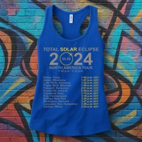 2024 Total Solar Eclipse April 8 Path Of The Eclipse  Womens Tank Top