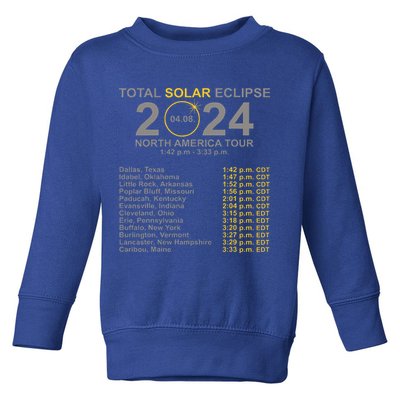 2024 Total Solar Eclipse April 8 Path Of The Eclipse  Toddler Sweatshirt
