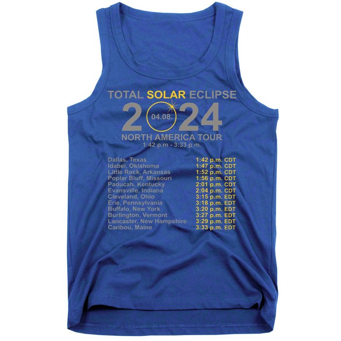 2024 Total Solar Eclipse April 8 Path Of The Eclipse  Tank Top
