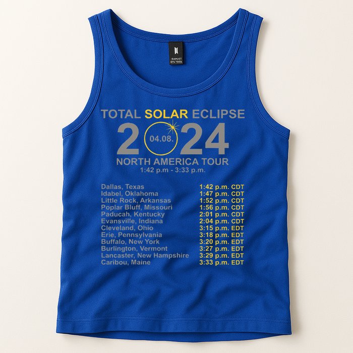 2024 Total Solar Eclipse April 8 Path Of The Eclipse  Tank Top