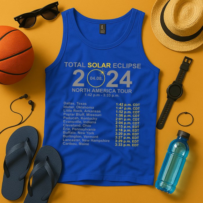2024 Total Solar Eclipse April 8 Path Of The Eclipse  Tank Top