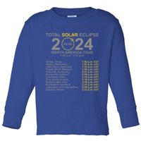 2024 Total Solar Eclipse April 8 Path Of The Eclipse  Toddler Long Sleeve Shirt