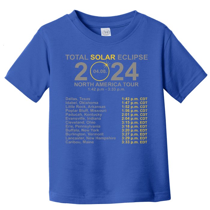 2024 Total Solar Eclipse April 8 Path Of The Eclipse  Toddler T-Shirt