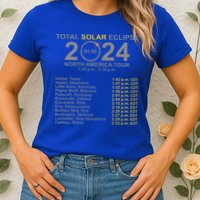 2024 Total Solar Eclipse April 8 Path Of The Eclipse  Womens T-Shirt