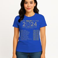 2024 Total Solar Eclipse April 8 Path Of The Eclipse  Womens T-Shirt