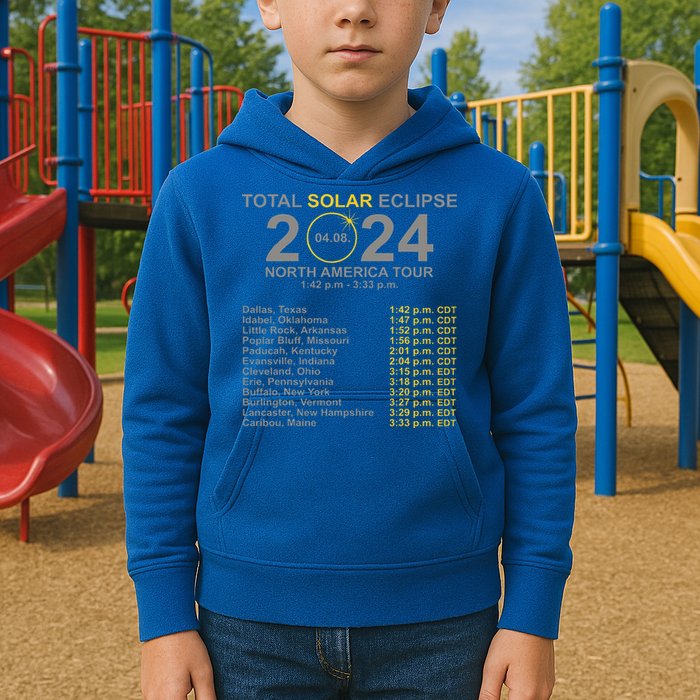 2024 Total Solar Eclipse April 8 Path Of The Eclipse  Kids Hoodie