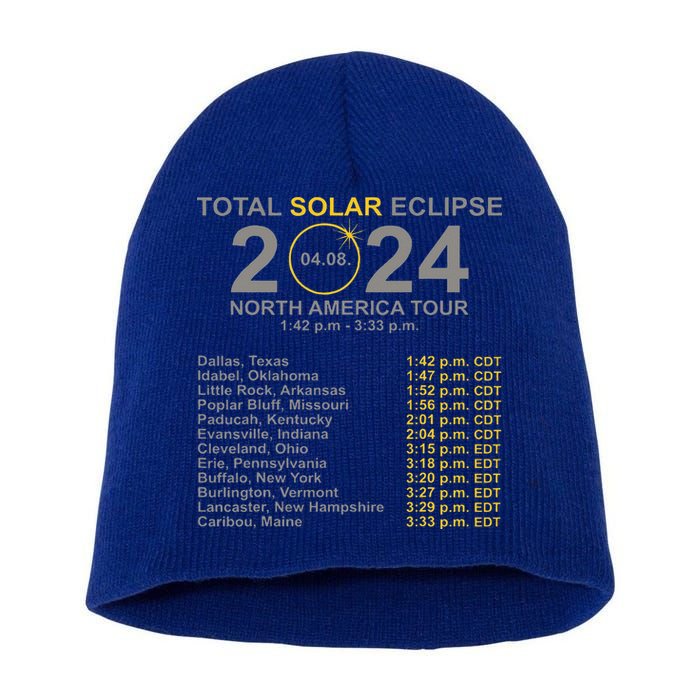 2024 Total Solar Eclipse April 8 Path Of The Eclipse  Short Acrylic Beanie