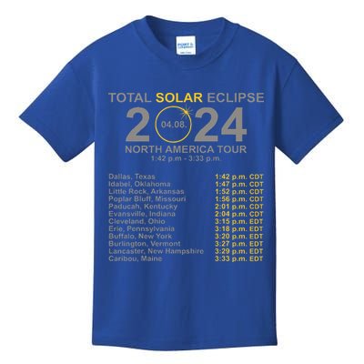 2024 Total Solar Eclipse April 8 Path Of The Eclipse  Kids T-Shirt