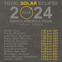 2024 Total Solar Eclipse April 8 Path Of The Eclipse  Cotton Canvas Backpack