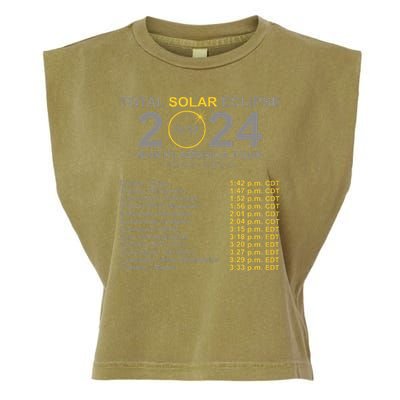 2024 Total Solar Eclipse April 8 Path Of The Eclipse  Garment-Dyed Women's Muscle Tee