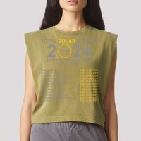 2024 Total Solar Eclipse April 8 Path Of The Eclipse  Garment-Dyed Women's Muscle Tee