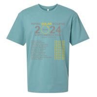 2024 Total Solar Eclipse April 8 Path Of The Eclipse  Sueded Cloud Jersey T-Shirt