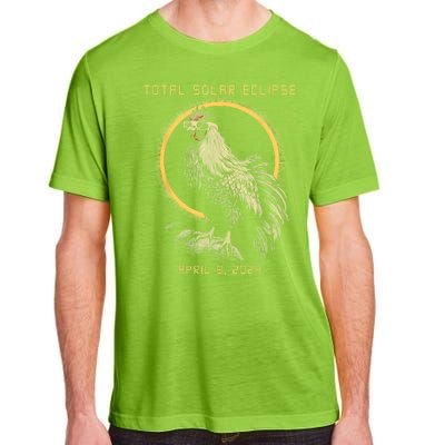 2024 Total Solar Eclipse April 8 Funny Rooster With Glasses Adult ChromaSoft Performance T-Shirt