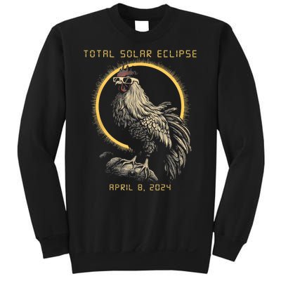 2024 Total Solar Eclipse April 8 Funny Rooster With Glasses Sweatshirt