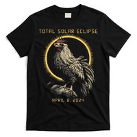 2024 Total Solar Eclipse April 8 Funny Rooster With Glasses T-Shirt