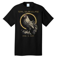 2024 Total Solar Eclipse April 8 Funny Rooster With Glasses Tall T-Shirt